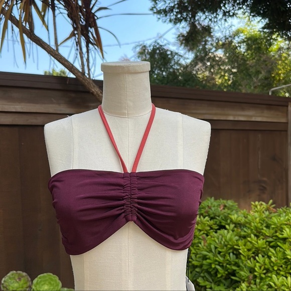 Series the Label IRO GATHERED TOP in Wine - Picture 3 of 6